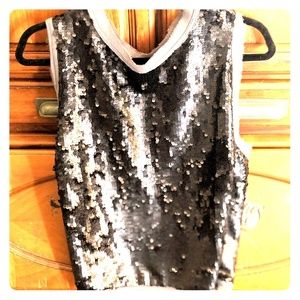 WHO.WHAT.WHERE. BLK Sequin Midi-Tank